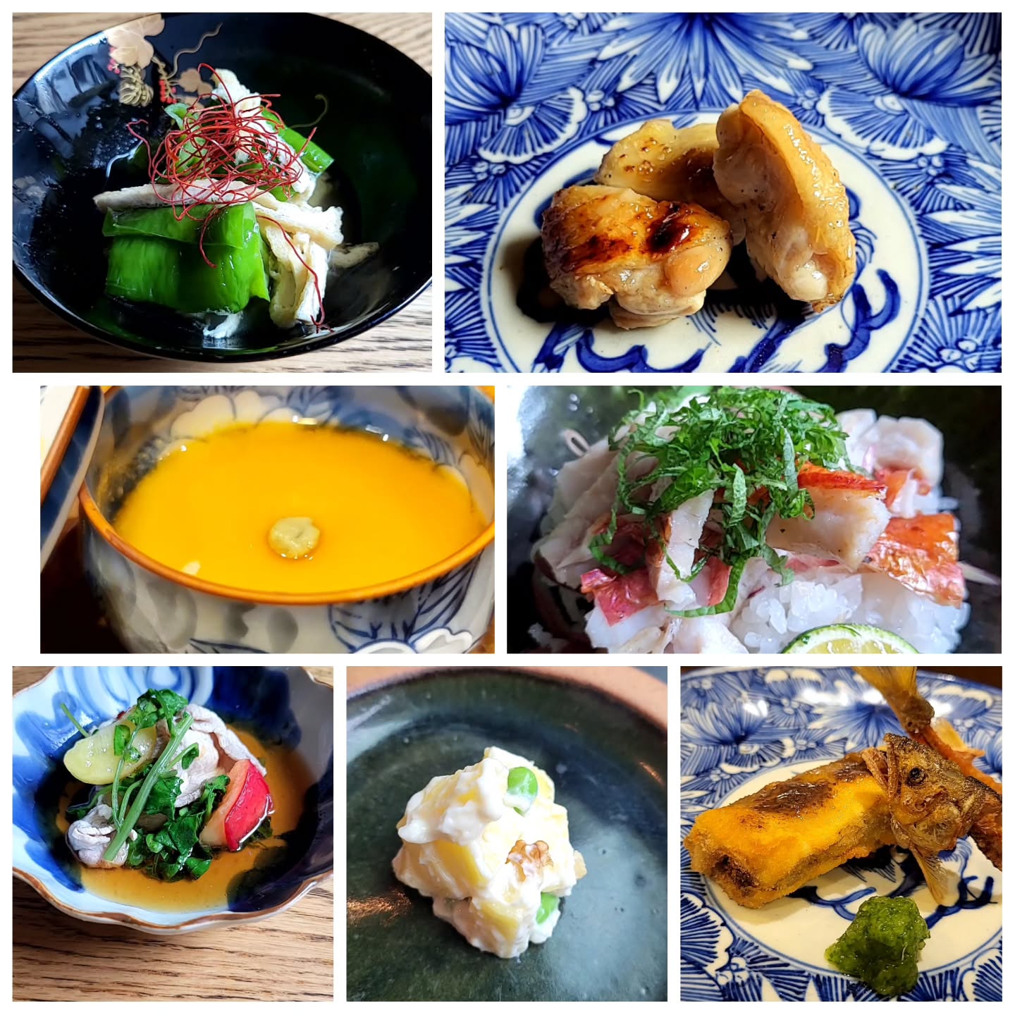 来月の献立(確定版)

・とうもろこし香り寄せ　鼈甲餡
・焼き茄子すりながし　焼き海老
・刺身
・夏の酒菜いろいろ
・焼き万願寺煮浸し
・鶏手羽一夜干し　トリュフ香　バルサミコ山　　　　　
　椒塩
・パイナップルと枝豆酒粕和え
・鮎フライ
・豚冷しゃぶとすもも　南蛮酢
・すだち香る焼き魚のご飯
・甘味

全11品

となりました。

おひとりでも、大切な人との食事にも。
節目の食事、家族でのお集まりにもおすすめです










 ※※※※※※※※※※※※※※※※
ご予約はこちらからどうぞ
https://edisone.jp/agarifuji/

料理とお酒　あがりふじ

浦和区東仲町15-16 1階
0486063154

定休日　月曜

営業時間
12:00〜23:00　※最終入店21:00
(12:00～17:00は２日前までにご予約お願いします)